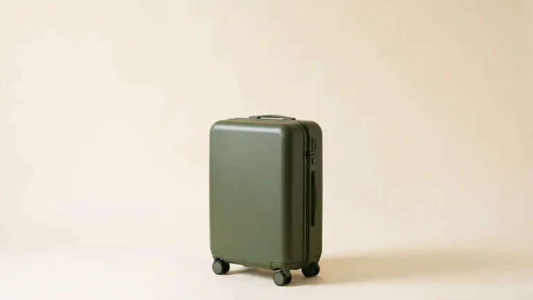 Maleta moderna color oliva con candado TSA, edad media de independización en España